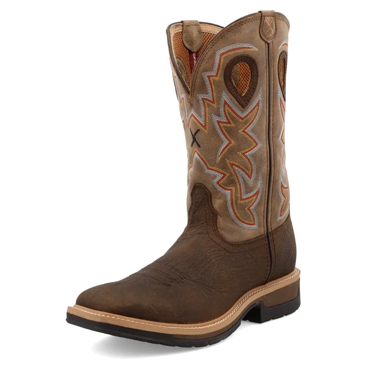 Mens 13 D Twisted X boots. TWISTED X Adult Male Lite Cowboy Brown Pebble/Brown Pebble  main image 4