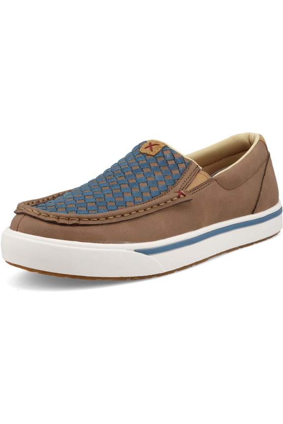 Adult Male Slip-On Kicks Toasted Coconut & Blue Steel Shoes, Size: 11, Width: W