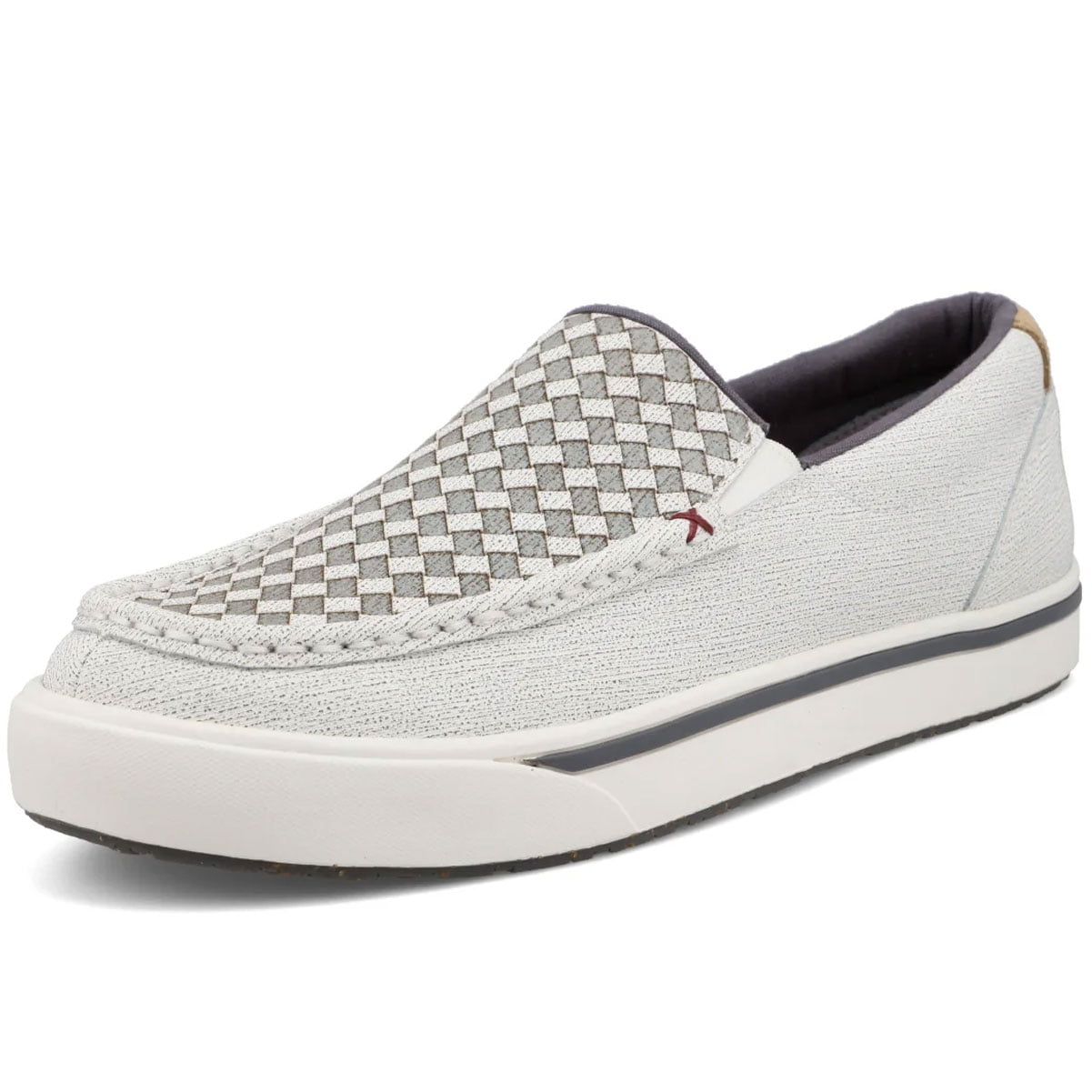TWISTED X Adult Male Slip-On Kicks White & Gray Shoes, Size: 9.5, Width ...
