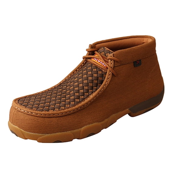 TWISTED X Adult Male Work Chukka Driving Moccasins, Clay & Cocoa, Size: 14, Width: M