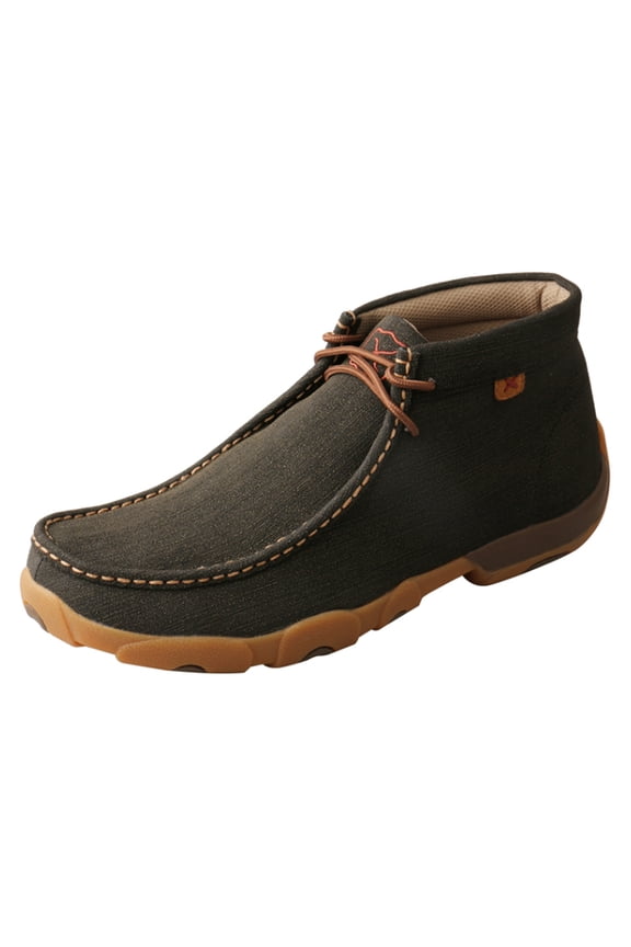 Men's Work Chukka Driving Moccasins, Color: Rubberized Brown, Size: 11, Width: M