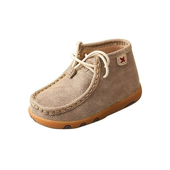 TWISTED X Infant Driving Moccasins, Color: Dusty Tan, Size: 3, Width: M
