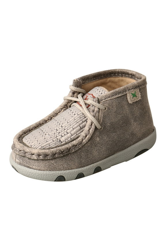 Infant Unisex Chukka Driving Moccasins, Color: Gray/Light Gray, Size: 7, Width: M