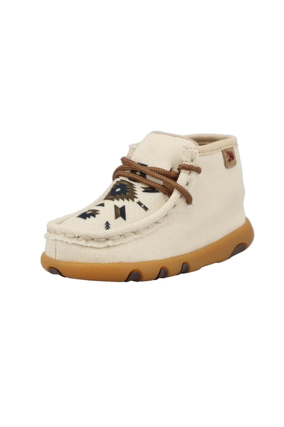 Infant's Chukka Beige Multi Driving Moc, Size: 8, Width: M