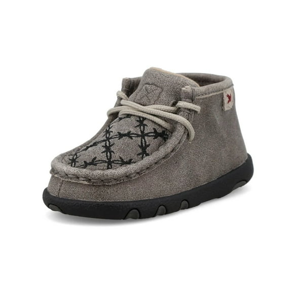 TWISTED X Infant's Chukka Gray/Black Driving Moc, Size: 4, Width: M