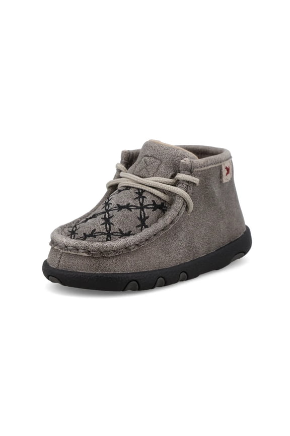 Infant's Chukka Gray/Black Driving Moc, Size: 8, Width: M