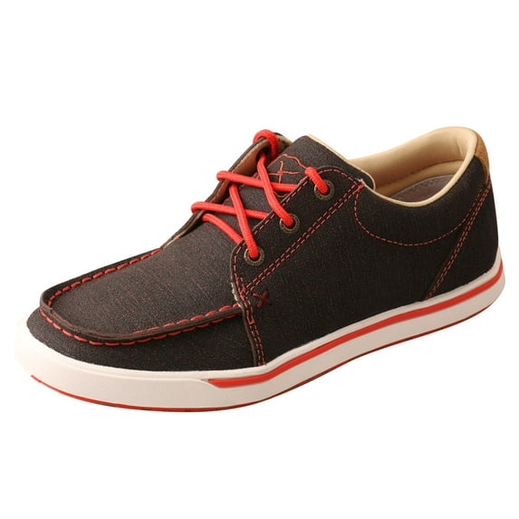 TWISTED X Kicks, Color: Black & Grenadine, Size: 7, Width: M (WCA0042-M-07)