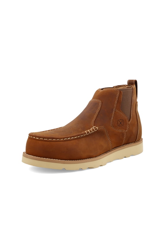 Men's 4" Work Chelsea Wedge Sole Boot - Oiled Saddle