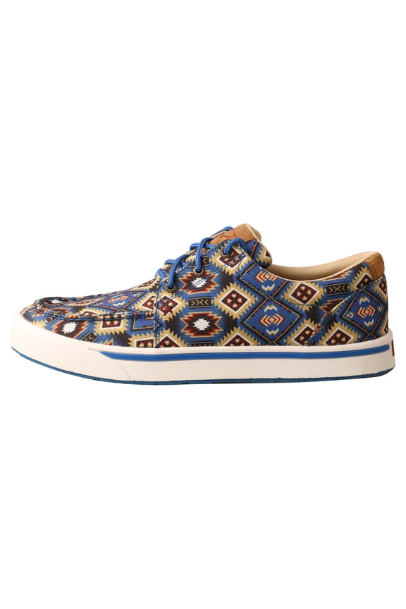 Men's Kicks Blue Multi Aztec Shoes, Size: 10, Width: M