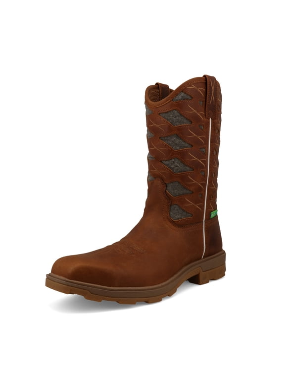 Men's 11in UltraLite X Work Boots, Color: Cinnamon & Eco Dust, Size: 7.5, Width: EE