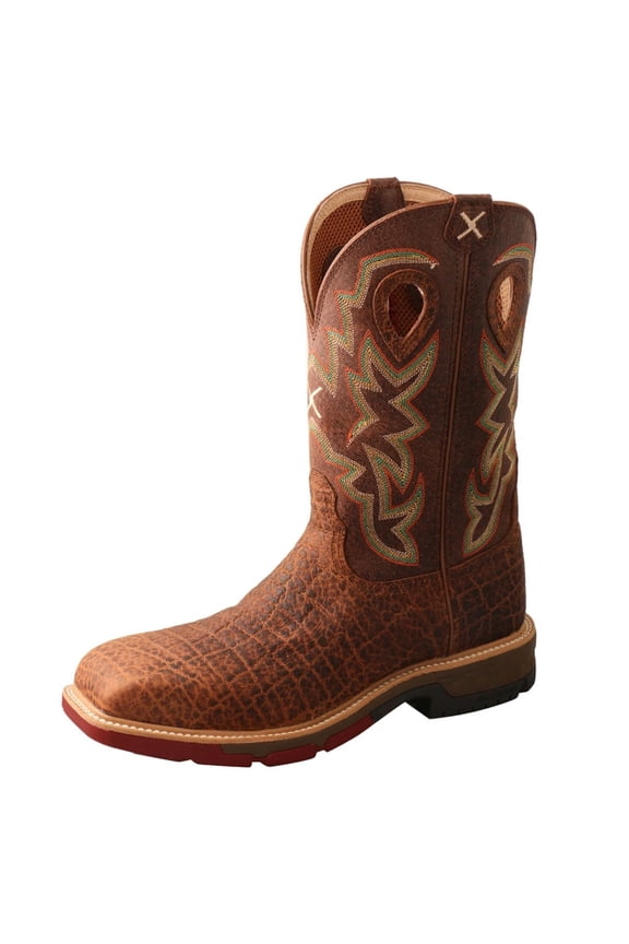 Adult Male 12in Nano Toe Western Work Boots, Color: Tan/Tan, Size: 11, Width: D