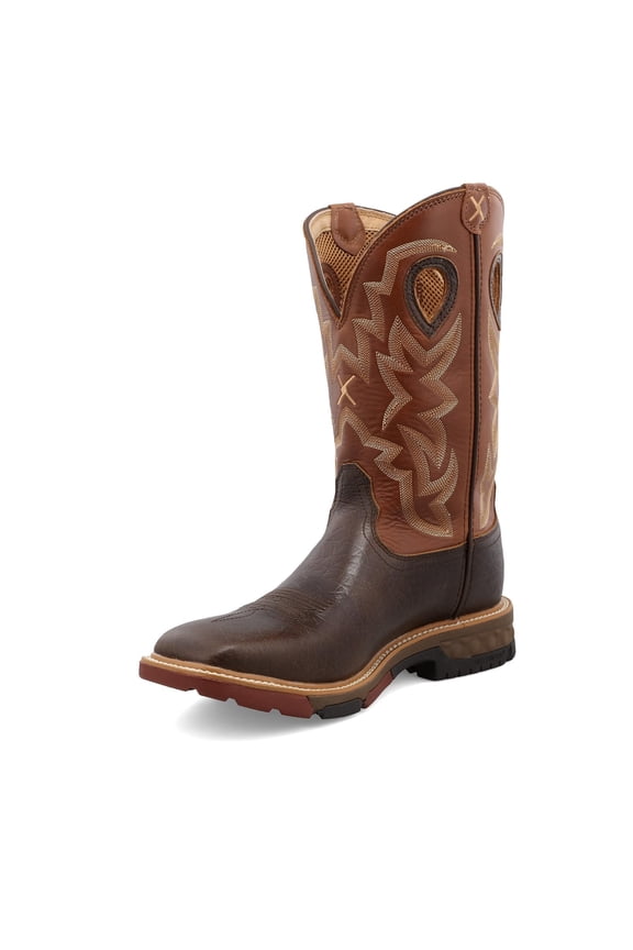 Men's Men'S Waterproof Cellstretch Western Work Boot Soft Toe Brown 11 D(M) US