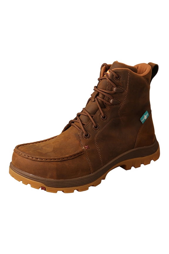 Work Boots Mens Composite Toe Lace Up 10.5 M Saddle MFSWNW1
