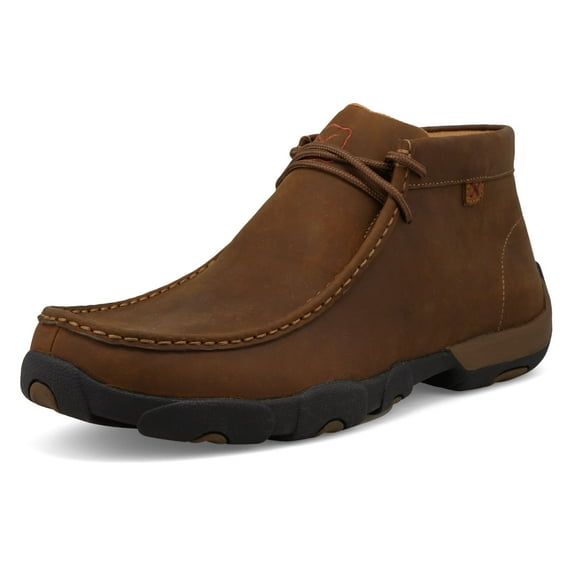 TWISTED X Men's Chukka Distressed Saddle Driving Moc, Size: 8, Width: M