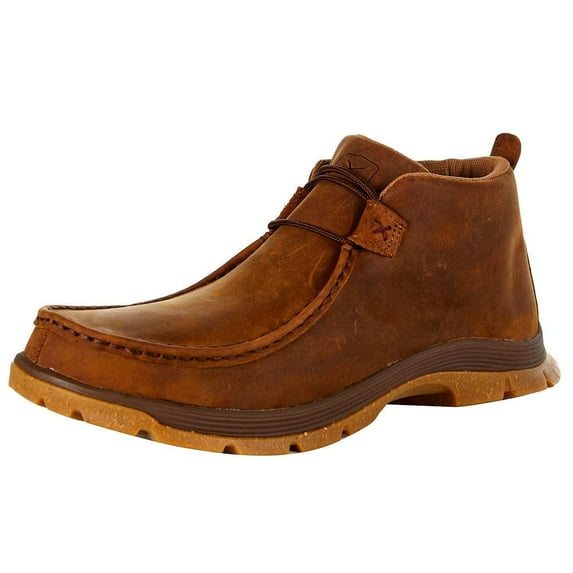 TWISTED X Men's Chukka Oblique Toe, Color: Oiled Saddle, Size: 13, Width: M (MFS0003-M-13)