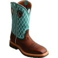 thumbnail image 1 of TWISTED X Men's Lite Cowboy Workboot, Color: Brown Distressed/Turquoise, Size: 9.5, Width: EE (MLCS021-9.5-EE0, 1 of 5