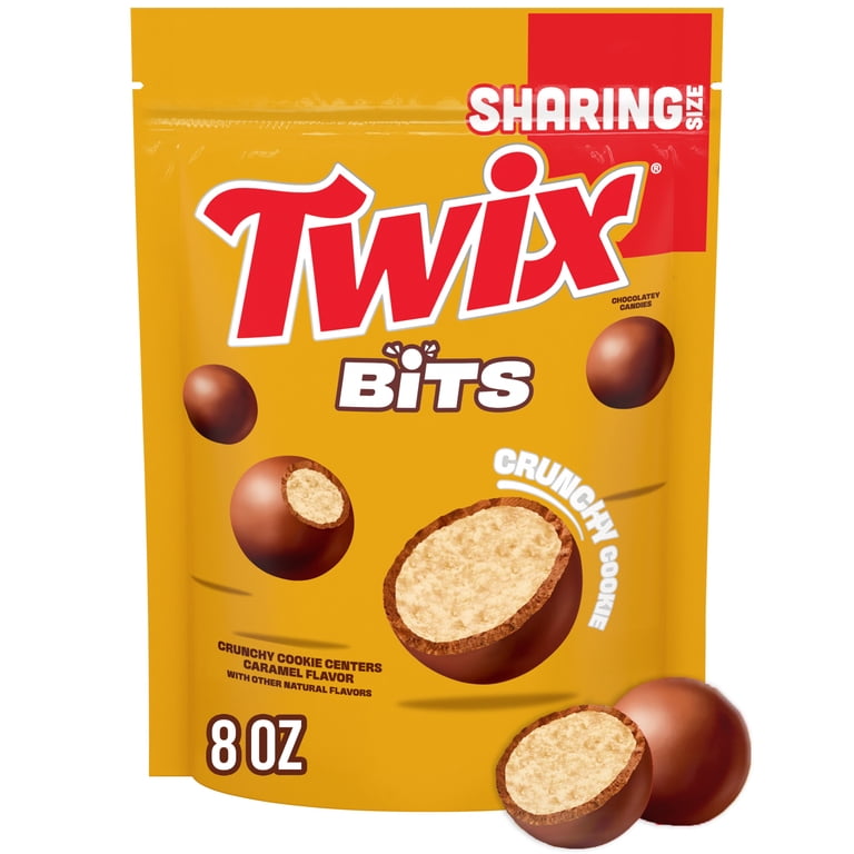 Twix Bits Poppable Milk Chocolatey Crunchy Cookie Candy, Sharing