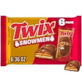 thumbnail image 1 of Twix Caramel Cookie Snowmen Christmas Candy Bars -6 Ct Pack, 1 of 13