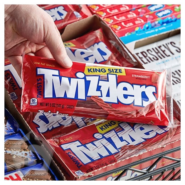 TWIZZLERS King Size Strawberry Licorice 5 oz. - 15/Box