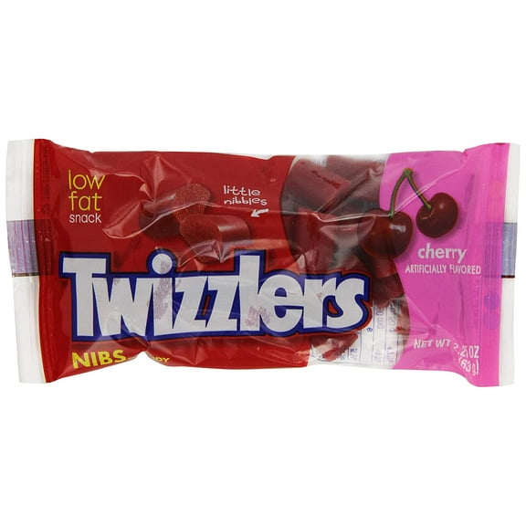 TWIZZLERS Licorice Candy, Cherry, 2.25 Ounce (Pack of 36)