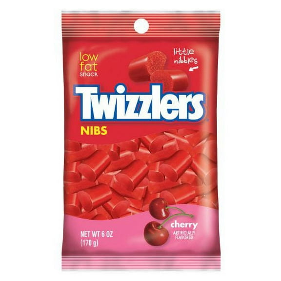 TWIZZLERS Licorice Candy, Cherry, 6 Ounce (Pack of 24)