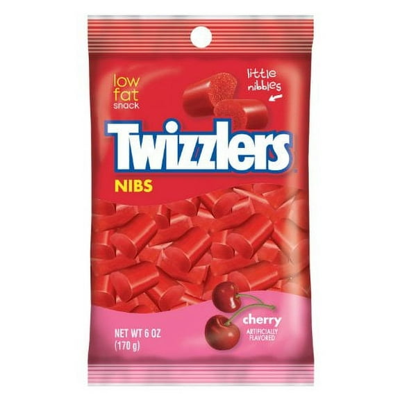 TWIZZLERS Licorice Candy, Cherry, 6 Ounce (Pack of 32)