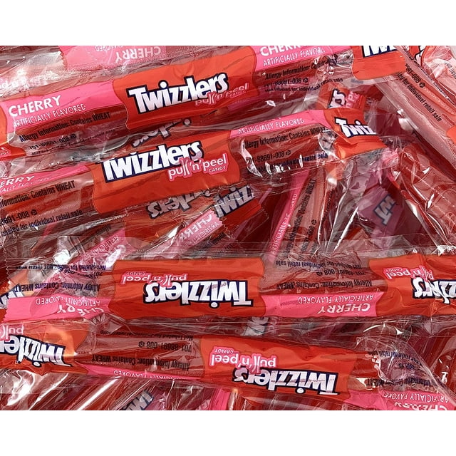 TWIZZLERS PULL 'N' PEEL Cherry Licorice Single Twist Candy ...