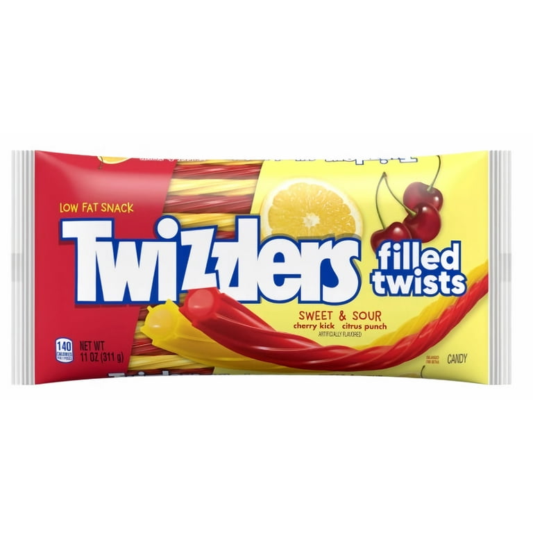 Twizzlers Sweet and Sour Filled Twists 11 oz (Pack of 32