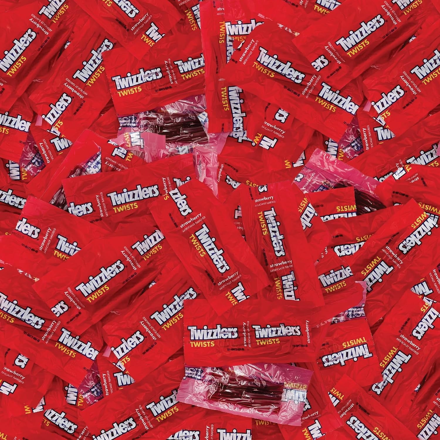 Twizzlers Twist Strawberry Flavored Licorice Candy, Bulk Pack 2 Pounds (About 100 Count)
