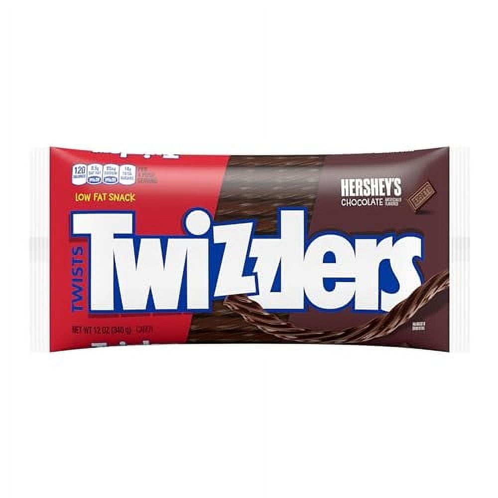 TWIZZLERS Chocolate Licorice Candy, 12 Ounce Bag (Pack of 6)