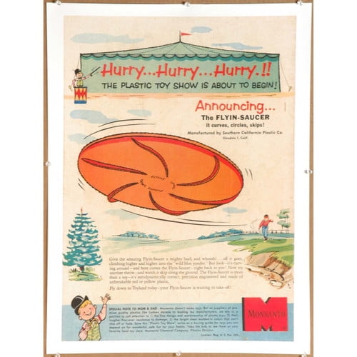 TWL Early Flyin-Saucer Poster Promotional Print Classic Frisbee Disc Art