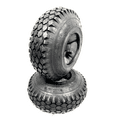 thumbnail image 1 of TWO 4.10/3.50-5 Stud Tread Tires 4 ply same as 4.10-5 W/Tubes TR87 Bent Stem, 1 of 3