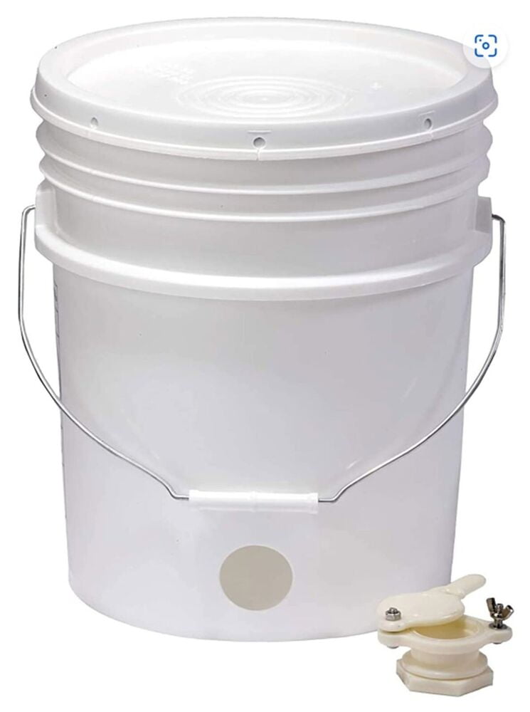 TWO 5 Gallon HDPE Food Grade Plastic Bucket with Gate valves and lids