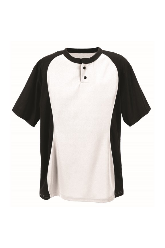 TWO BUTTON PLACKET-ADULT-WHITE-AS