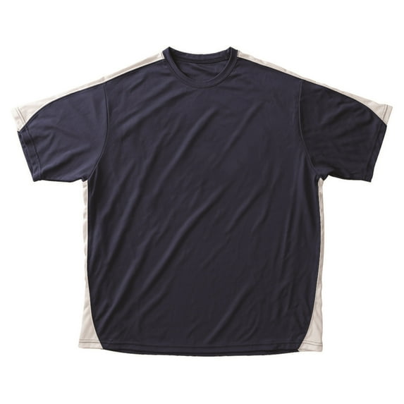 TWO COLOR T-SHIRT-ADULT-NAV/WH-XL