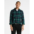 thumbnail image 1 of Free Assembly Men's Two Pocket Cotton Flannel Shirt with Long Sleeves, Sizes XS-3XL, 1 of 7
