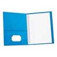 thumbnail image 1 of Universal - Pocket folder - for Letter A Size (8.5 in x 11 in) - capacity: 135 sheets - light blue (pack of 25), 1 of 2