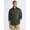 thumbnail image 1 of Free Assembly Men's Cotton Utility Shirt with Two Pockets, Sizes S-3XL, 1 of 5