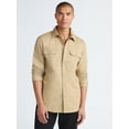 thumbnail image 1 of Free Assembly Men's Cotton Utility Shirt with Two Pockets, Sizes S-3XL, 1 of 5
