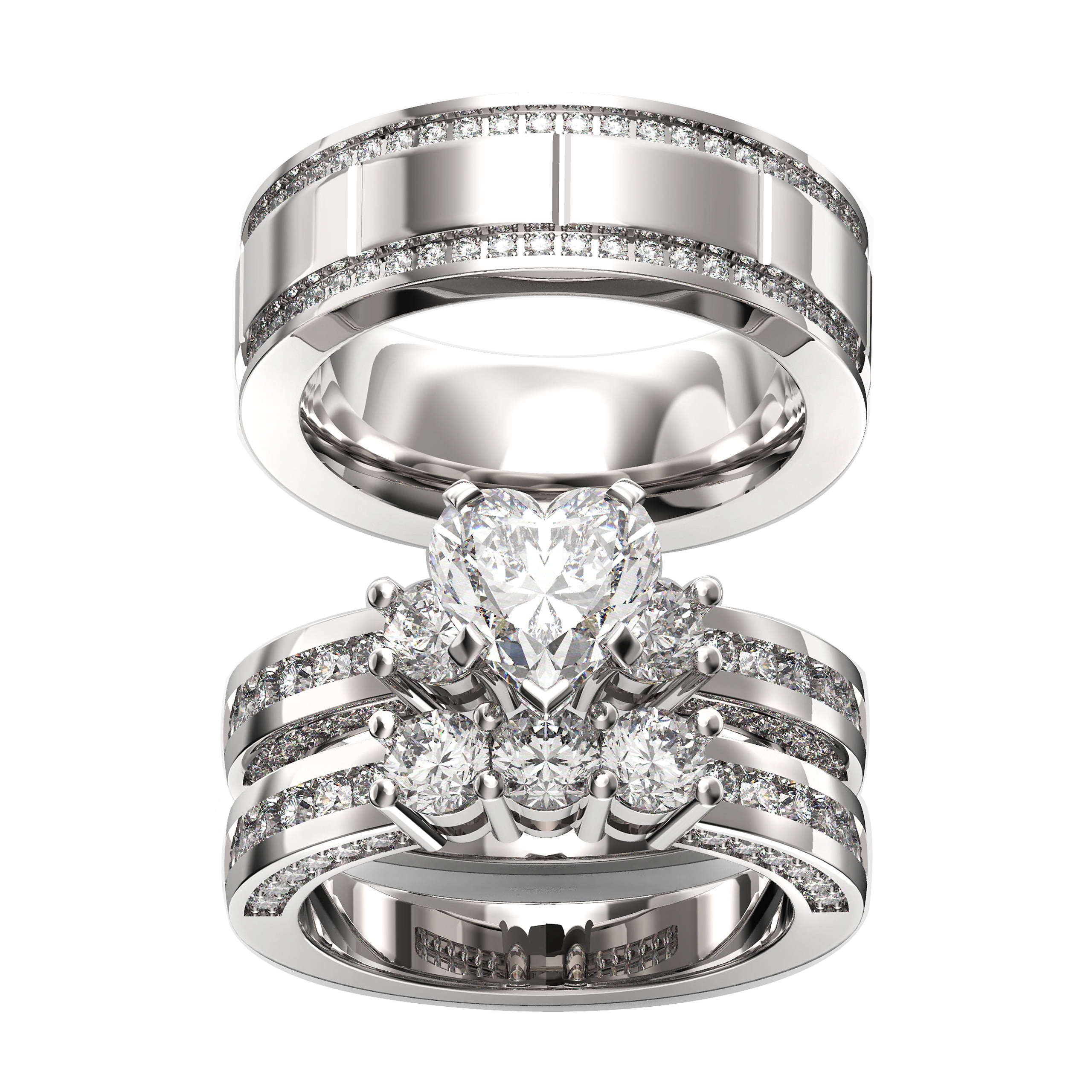 TWO RINGS Wedding Ring Sets His And Hers Promise Ring Couples Bridal — free download