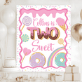 thumbnail image 1 of TWO Sweet Birthday Tapestry, Two Sweet 2nd Birthday Banner, Donut 2nd Birthday Party Sign, Custom 2nd Birthday Backdrop, 1 of 3