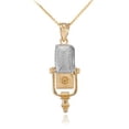 thumbnail image 1 of TWO-TONE GOLD STUDIO MICROPHONE PENDANT NECKLACE :  10K  Pendant with 22" chain, 1 of 1