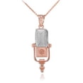 thumbnail image 1 of TWO-TONE ROSE GOLD STUDIO MICROPHONE PENDANT NECKLACE :  10K  Pendant only, 1 of 1