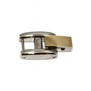 TWO TONE STAINLESS STEEL FOLD OVER CLASP WOMENS WATCH BRACELET EXTENDER LINK