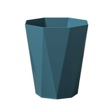 TWOCOOL 2025 Latest Polygon Small Can - Durable and Easy to Clean Garbage Can - Wastebasket for Bathroom Bedroom Kitchen Laundry Room Offices Kids Rooms - Blue/9.45in