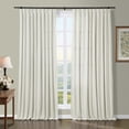 thumbnail image 1 of TWOPAGES 100% Cotton Curtain 72 W X 102 L Inch Light Filtering Pinch Pleat Drape for Bedroom, 1 Panel, White, 1 of 6