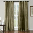 thumbnail image 1 of TWOPAGES 100% Dupioni Silk 26 W X 84 L Inch Black Grommet Curtain Light Filtering Drape for Kitchen, 1 Panel, Bronze, 1 of 6