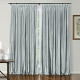 thumbnail image 1 of TWOPAGES 100% Dupioni Silk 52 W X 63 L Inch Pinch Pleat Curtain Light Filtering Drape for Kitchen, 1 Panel, Ice Blue, 1 of 6