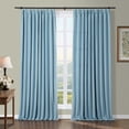 thumbnail image 1 of TWOPAGES 52 W X 63 L Inch Light Filtering Pinch Pleat 100% Cotton Privacy Drapery for Kid's Room, 1 Panel, White, 1 of 6