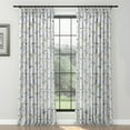 thumbnail image 1 of TWOPAGES 84"x84" Light Filtering Linen Floral Artistic Curtain Pinch Pleat Drape for Living Room, 1 Panel, Birds, 1 of 6